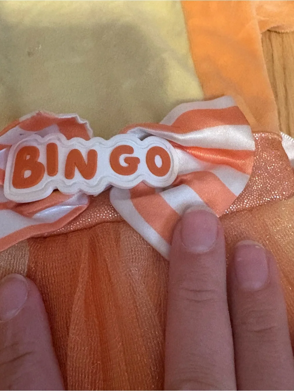 Bluey Bingo Dog Dress Costume Hooded 2T Orange Halloween Cosplay